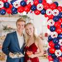 Berry in Love Bridal Shower Decorations Blueberry Strawberry Backdrop Blue Red Balloon Garland Arch Kit for Women Berry Theme Bridal Shower Wedding Engagement Bachelorette Party Decor Supplies 5x3ft