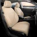 FREESOO for Honda Accord Seat Covers EX Hybrid 2023 2024 2025, Custom Fit Car Seat Covers, Luxury Waterproof Leather Seat Covers Full Set, Beige (2023-2025 Rear Row 40/60 Split Backrest)