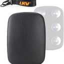 LKV 10.63 Motorcycle Pessenger Seat - Rear Leather Pillion Pad with 6 Suction Cup Motorcycle Pillion Seat Cushion for Harley Dyna Sportster Chopper