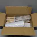 24 Pack S'Mores Party Favors for Guests, Extendable Marshmallow Roasting Sticks with White Metal Bucket, Wooden Sign, Party Gift Tags and Hemp Rope for Fire Pit Outdoor Campfire Camping