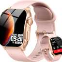 Smart Watch, 2.01" AMOLED Curved HD Full Touch Screen, Compatible with iOS & Android for Daily Workout Business Gift, Fitness Tracker with 24/7 Heart Rate/Sleep Monitor, IP68 Waterproof Watch Pink