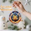 2 x Christmas Ornaments, Christian Cross Ornament, Xmas Decor, Christmas Tree Ornaments, Xmas Decorations for Tree, Holiday Ornament, Christian Gift, Religious Gifts