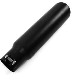 KHK 2.25" to 3" Exhaust Tip - 12" Long Diesel Exhaust Tips,2.25" Inlet 3" Outlet Stainless Steel Bolt-On Angle Cut Truck Tailtip, Universal Fit for Trucks & Cars -Black Powder Coated