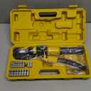 YUZES Hydraulic Crimping Tool 10 Tons, 12 AWG to 2/0 Battery Cable Crimper Tool with 9 Dies, Easy to Operate Hydraulic Wire Crimping Tool Kit for Wire Rope, Battery Cable Ends Ring Terminals