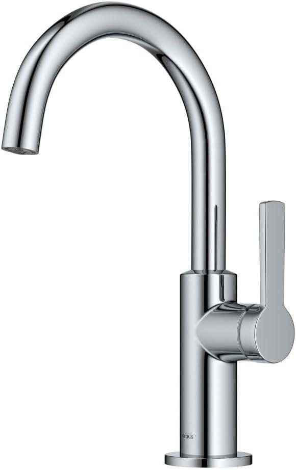 Kraus Oletto Single Handle Kitchen Bar Faucet in Chrome, Kitchen Sink Faucets, KPF-2822CH
