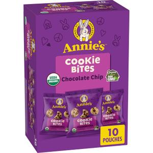 Annie's Organic Chocolate Chip Cookie Bites, 10 Pouches, 10.5 oz (EXP 08/22/26)