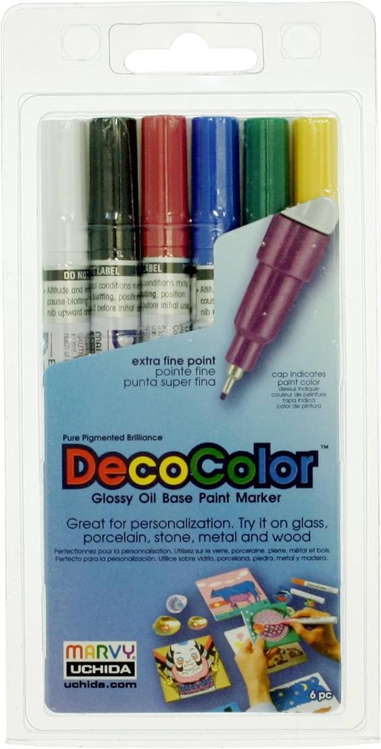 Uchida Of America DecoColor Paint Marker, 6 per Set