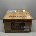 ELENKER Steerable Knee Walker Deluxe Medical Scooter for Foot Injuries Compact Crutches Alternative (Bright Black)