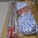 Small Spin Mop Replace Head Compatible with O-Cedar RinseClean 2 Tank, Mop Replacement Head Handle Base, 2 Microfiber Head Refills+1 Stick(30-58") +1 Base Combo Set (Blue)