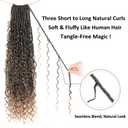 9 packs Boho Faux Locs Crochet Hair, 24 Inch, Ombre Honey Blonde Pre Looped Goddess Soft Locs Crochet Hair with Curly Ends, Bohemian River Locs for Black Women(T1B/27#, 24 Inch)