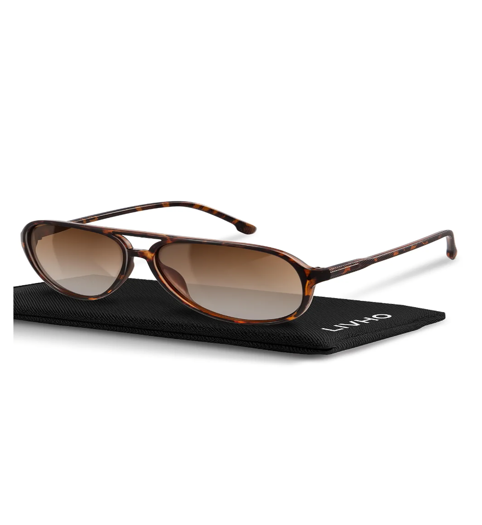 livho Trendy Polarized Aviator Sunglasses Women Men, Retro Sun Glasses for Women Men 2025, Oversized UV Protection Shades