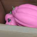 7 Pcs Assorted Sizes Hot Pink Artificial Pumpkins Fall Decorative Pumpkins Deep Pink Foam Pumpkins for Gifts Fall Halloween Thanksgiving Wedding Baby Shower Farmhouse Table Centerpiece Mantel Decor