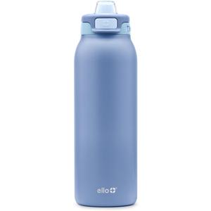 Ello Pop & Fill 32oz Stainless Steel Water Bottle with Quick Fill Technology, Double Walled and Vacuum Insulated Metal, Leak Proof Locking Lid, Sip and Chug, Reusable, BPA Free, Raincloud