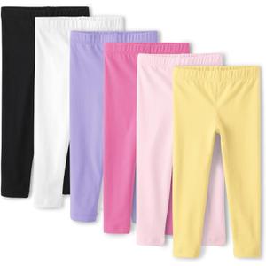 The Children's Place Baby Girls and Toddler Assorted Solid Leggings, Multipacks (White, XS)