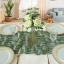 6 x 6 Pack 10FT Sage Green Cheesecloth Table Runner 120 Inch Long Gauze Rustic Boho Spring Cheese Cloth Table Runner Sheer Fabric Decorations for Holiday Party Wedding Banquet Bridal Baby Shower Dcor