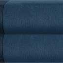 Belizzi Home Cotton 2 Pack Oversized Bath Sheet 35 x 70, Large Bath Sheet, Ultra Absorbent, Compact, Eco-Friendly and 100% Recyclable, Quick Drying and Lightweight Towel - Mineral Blue