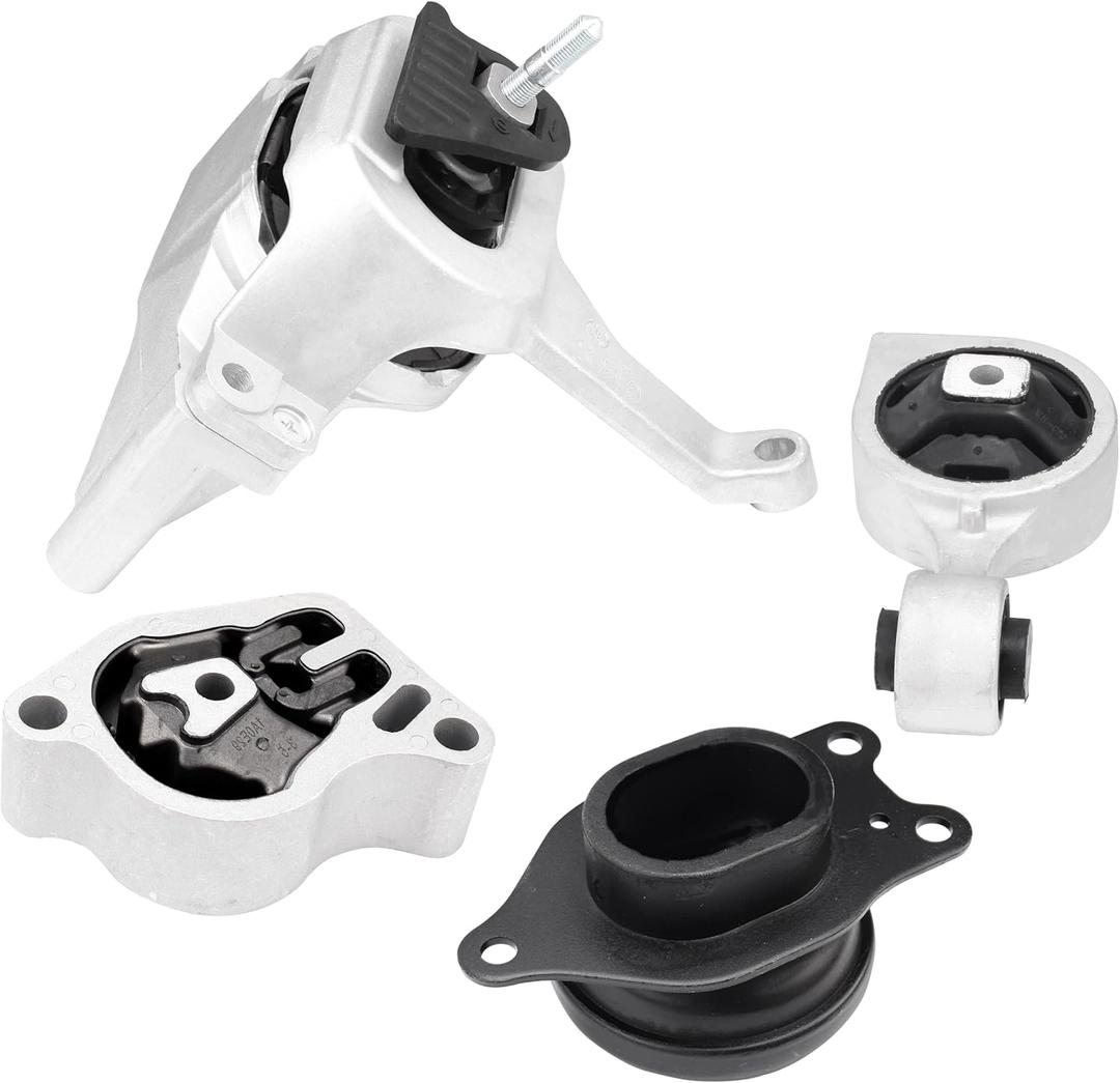 QRYIPPDM Engine Motor Mount Kit Compatible with 2007-2017 Altima 2.5L 4-Piece Set Replace OE A4339 A4340 A4350 A4353 11210-JA000 11220-JA000 11350-JA00A 11360-JA000