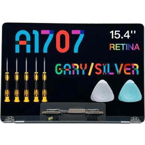 Replacement for Pro Retina 15" A1707 2016-17 Late 2016 Mid 2017 EMC 3072 3162 Replacement LCD Screen Assembly (Silver)