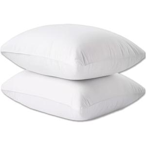 Hotel Collection Thick Bed Pillows Standard Size Set of 2 Soft Plush Fluffy Side Sleeper Pillow for Adults Back Sleeping High Loft Medium Firmness White 20x26 inches