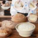 Sourdough Starter Kit, Sourdough Bread Baking Supplies, Sourdough Starter Warmer, Bread Making Kit includes a Heated Bread Proofing Basket, Dough Whisk, Dough Scraper, and Silicone Brush