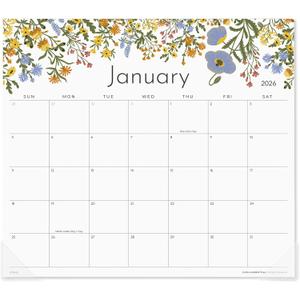 Cabbrix Magnetic Calendar for Fridge, 2026 Refrigerator Calendar Including January 2026 to June 2027 for Planning and Organizing Your Life, 13" x 11-1/2", Floral