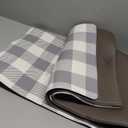 Long Kitchen Runner Rug - Cushioned Anti-Fatigue Floor Mat 17.3x94 Inches, Grey White Buffalo Plaid, Waterproof Non-Slip Comfort Mat for Kitchen, Office, Laundry Room