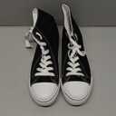 Womens Canvas Sneakers High Top Lace ups Casual Walking Shoes (9, Black Daisy)