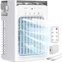 Portable Air Conditioners, Air Cooler Evaporative Personal Mini AC, 3 Wind Speed, 2-4-8H Timer, 3 Modes, Colorful Night Light, Portable AC for Room, Car, Bedroom, Camping