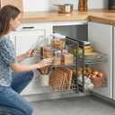 Blind Corner Pull Out Organizer for 36" Cabinet Left Open & Right Open, Compatible 2 Tier 4 Shelves Adjustable Height,900-Square