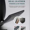 Ratchet Belt for Men Big and Tall Leather Dress Belt, Plus Size Up to 60" Adjustable Fit, 1.38 No Belly Pinch