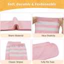 American Trends 4 Pairs Toddler Soccer Socks Kids Youth Baseball Sock Boys Girls knee High Striped Socks Cotton Tube Sock (M)