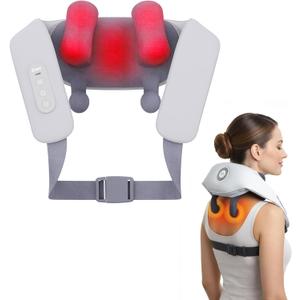 Shiatsu Neck and Back Massagers with Heat, 150 Mins Use, 4 Modes & Adjustable Massage Head, Mothers Day Gift for Mom, Electric 3D Deep Tissue Kneading for Shoulder, Leg, Muscle Soreness, Pain Relief (Lavender Gray)