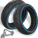 8.5 x 2.0 Inches Electric Scooter Gotrax Tire 50/75-6.1 Solid Tire Fit for Gotrax Gxl V2/XR Apex Xl~Hiboy S2 Max Pro~Hover 1~AOVOPRO ES80~Xiaomi, 8 1/2" Tyre Anti-explosion Replacement Wheel (Coil Blue 2Pcs)