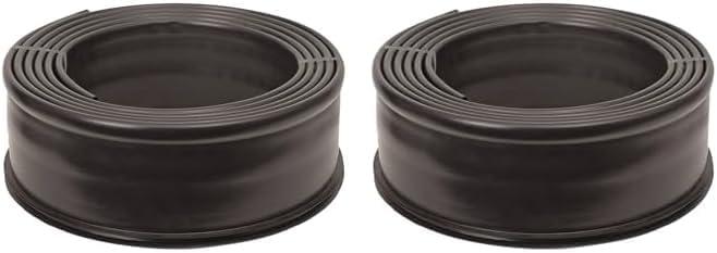 Suncast 20 ft. Plastic Landscape Edging Roll for Garden, Flower Beds, and Lawn, Black (Pack of 2)