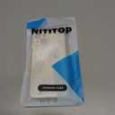 NITITOP Compatible with iPhone 13 Case Cute Lily Flowers Floral Butterfly for Women Girls Slim Fit Soft TPU Bumper Silicone Shockproof Full Camera Protective Cover - White