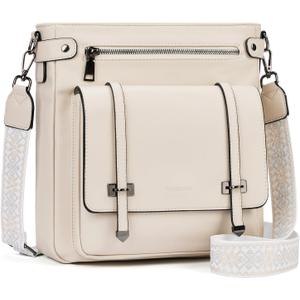 Roulens Crossbody Bags for Women,Multi Pocket Crossbody Purses Vegan Leather Shoulder Handbags Travel Purse Adjustable Strap