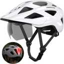 InnerKing Adult Bike Helmet Rear Light & OTG Magnetic Goggles for Men Women | Lightweight Mountain Bicycle Helmets,Rechargeable Rear Light,Detachable Goggles, Road Cycling with Removable OTG Visor