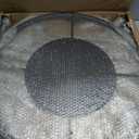 27.5x51in Round Garment Rack, Rolling with Topper, 360 Rotating, Black