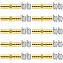 Da by 10 pcs 3/8"(10mm) Barb Splicer Mender Hose Brass Barb Fitting with 20 pcs Stainless Steel Pipe Clamps for Water/Fuel/Air