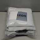 NICETOWN 2 Panels Outdoor Curtains Waterproof 90 inch Long for Patio, Windproof Top & Bottom Grommet & Back Tab Weighted Blackout Outdoor Drapes with Rope for Fixed, W66 x L90, Greyish White