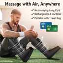 FIT KING Cordless Foot and Leg Massager, Rechargeable Foot and Calf Massage Boots, Portable Compression Boot for Circulation, Pain Relief Recovery After Training, Healthy Travel Gift