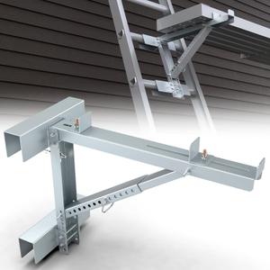 New Upgraded Adjustable Silver Ladder Jacks 2 Pack for Scaffolding Platform