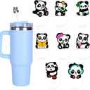 8 Packs Straw Cover Cap for Stanley Cup, Silicone Straw Topper Compatible with 30&40 Oz Tumbler with Handle, 10mm Reusable Straws Tips Lids, White