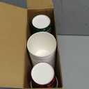 Layhit 120 Pcs Christmas Hot Cocoa Coffee Paper Cups, 8 oz Small Size Disposable Hot Beverage Chocolate Coffee Drinking Cups Bulk for Xmas Holiday Party Bar Drinkware Supplies