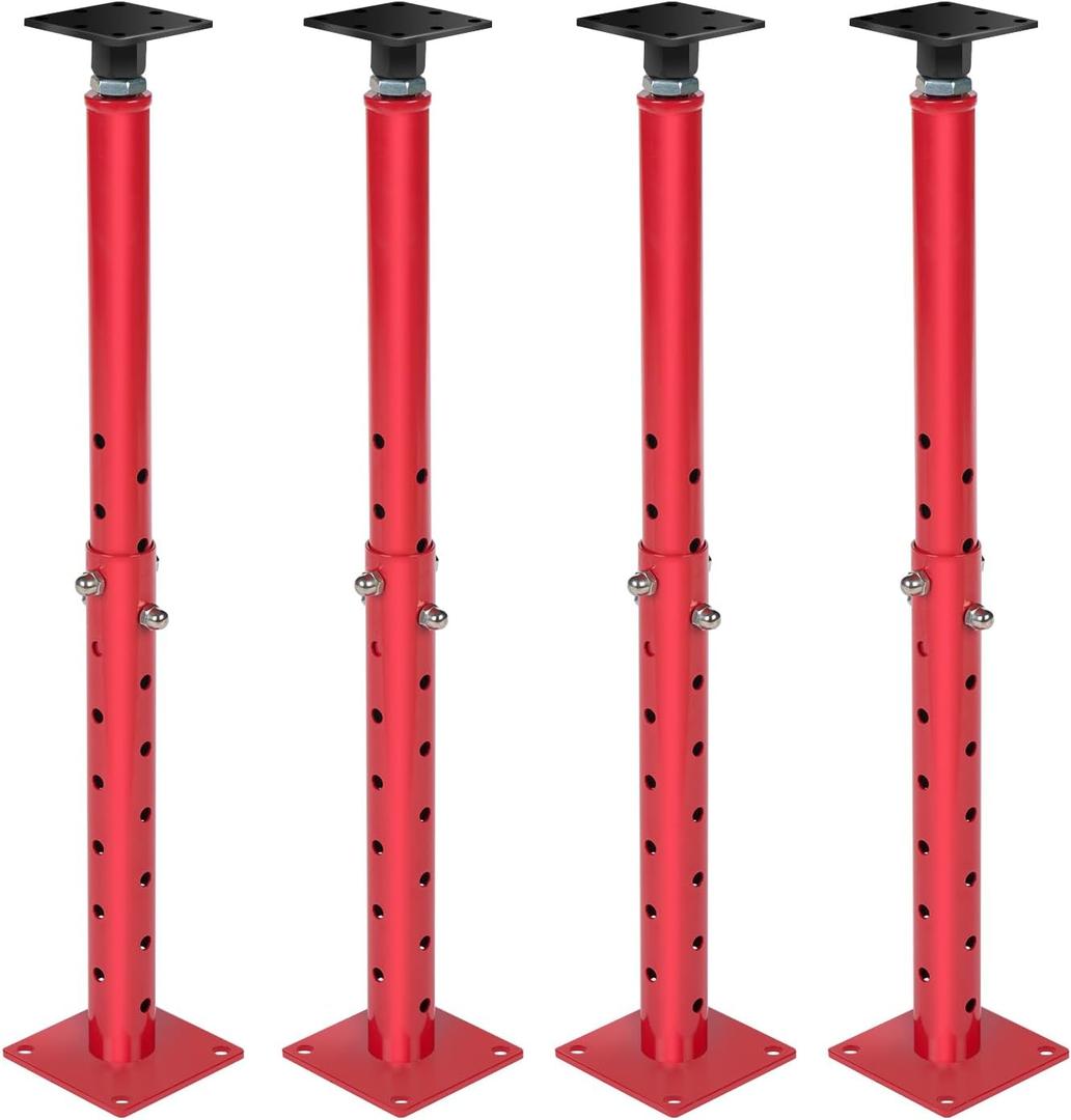 Floor Joist Jack, 19"- 36"(1'7"-3) Height Range Adjustable Floor Joist Jack House Jack Post,Telescoping Jack for Temporary Support for Leveling,4400 lbs Height Capacity(Each)-4Pack