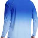 Men's Long Sleeve Rash Guard Quick Dry Swim Shirts UPF 50+ UV Sun Protection Tee Surfing Tops, L