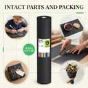 GUTAG 36" x 1200" (100') Kraft Paper Roll for Craft Bulletin Board Paper Art Table Covering Crafting Gift Wrapping Bouquet Packing Parcel 70GSM 50LB (Black, 36x1200)