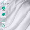 Zpecc King Flat Sheet Only 1 Pack, Durable White Top Bed Sheets Hypoallergenic Soft Brushed Microfiber Color-Coded Hem Threads, 105"x102"