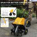 IncwBo Garden Rototiller 12-Inch 10.5-Amp Corded Electric Tiller/Cultivator, Adjustable Wheels, 8-Inch Tilling Depth, Powerful and Lightweight Tiller