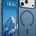 SUPFINE Magnetic for iPhone 17 Pro Case (Compatible with MagSafe)(Military Grade Drop Protection) Translucent Matte Shockproof with Anti-Fingerprint Phone Cover 2025,Deep Blue